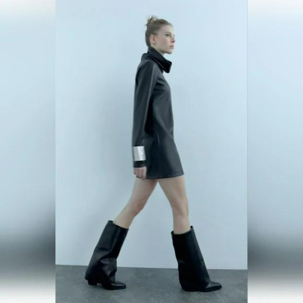 ZARA HEELED KNEE GAITER BOOTS